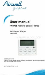 Airwell RCW25 사용자 설명서