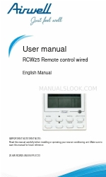 Airwell RCW25 사용자 설명서