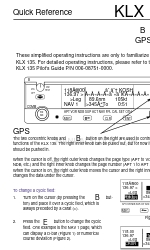 BENDIXKing KLX 135 Kurzreferenz