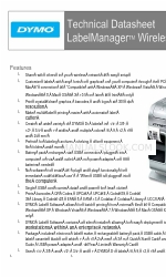 Dymo LabelManager Wireless PnP Teknik Veri Sayfası