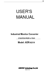 ADEERI ADR-8219 Manuel de l'utilisateur