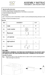 510 DESIGN Juno Accent Chair Assembly Instructions