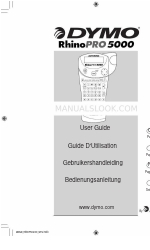 Dymo Rhino 5200 Hard case Kit by Gebruikershandleiding