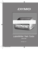 Dymo LabelWriter Twin Turbo Quick Start Manual