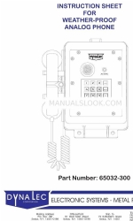 Dyna Lec 65032-300 Foglio di istruzioni