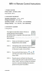 HHC WR114 Instructies