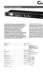 GAE Optimizer EQX24 Manuel d'utilisation