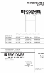 Frigidaire PRO-GALLERY FRT22TSEK3 Factory Parts Catalog