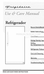 Frigidaire TFRU17B2JW1 Handbuch für Gebrauch und Pflege