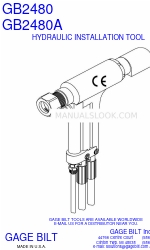 Gage Bilt GB2480 매뉴얼