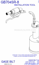 Gage Bilt GB704SR-8 Installation Manual