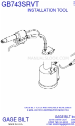 Gage Bilt GB743SRVT Información sobre la herramienta de instalación