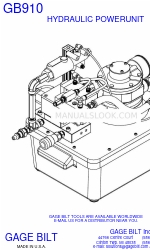 Gage Bilt GB910 Краткое руководство по эксплуатации