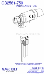 Gage Bilt GB2581-750 Manuale