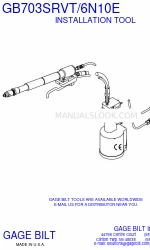 Gage Bilt GB703SRVT/6N10E Podręcznik użytkownika