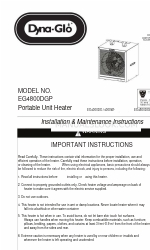 Dyna-Glo EG4800DGP Installation & Maintenance Instructions Manual