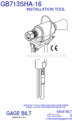 Gage Bilt GB713SHA-16 Podręcznik