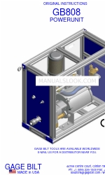 Gage Bilt GB808 Oryginalna instrukcja obsługi