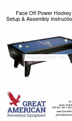 Great American Recreation Face Off Power Hockey Table Manual de instalación y montaje