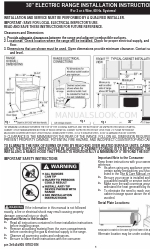 Frigidaire 316454905 Manual de instrucciones de instalación