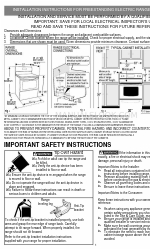 Frigidaire 316454912 Важливі інструкції з техніки безпеки