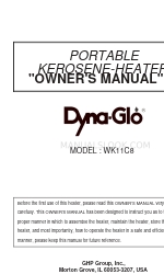 Dyna-Glo WK11C8 Owner's Manual