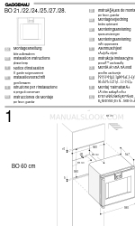 Gaggenau BO 22 Series 설치 지침 매뉴얼