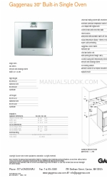 Gaggenau BO 280-610 사양