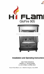 Hi-Flame GloFire 905 Installation And Operating Instructions Manual