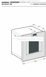 Gaggenau BO 450 930 Инструкции по установке