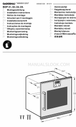 Gaggenau BOP 21 Series Інструкція з монтажу Посібник з монтажу