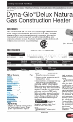 Dyna-Glo RMC-FA150NGDGD 사용 설명서 및 부품 설명서