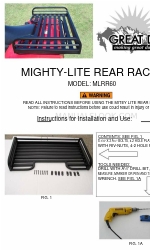 Great day MIGHTY-LITE REAR RACK Instructies voor installatie en gebruik