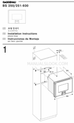 Gaggenau BS 250-930 Panduan Petunjuk Instalasi