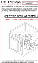 Hi-Force AHP-BTU Series Manual de instrucciones