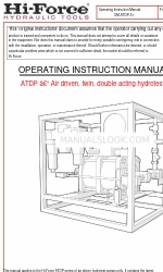 Hi-Force ATDP125 Kullanım Talimatları Kılavuzu