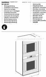 Gaggenau BX 480 Manual de instrucciones de instalación