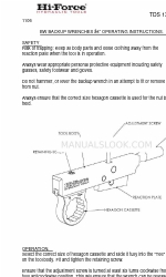 Hi-Force BW BACKUP WRENCH Інструкція з експлуатації