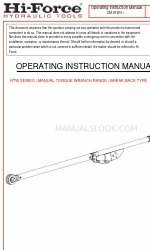 Hi-Force HTW Series Operating Instructions Manual