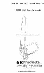 6K Products DH0650 15G24 Manual de operação e peças