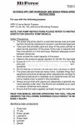 Hi-Force TDS1328 Operating Instructions