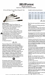 Hi-Force TWM850 Instruction Manual