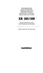 Gaggenau EB 388 Manual de instrucciones de montaje