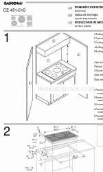 Gaggenau CE 491-610 Інструкція з монтажу Посібник з монтажу