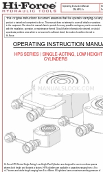 Hi-Force HPS Series 사용 설명서