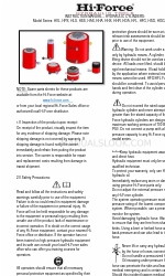 Hi-Force HVL Series Instrukcja obsługi