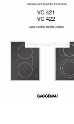 Gaggenau VC 421 Manual Petunjuk Pengoperasian dan Perakitan