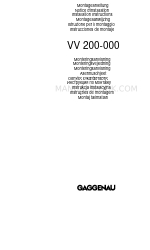 Gaggenau VV 200-000 Manuel d'instructions d'installation