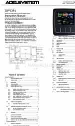 ADELSYSTEM DPY351 取扱説明書