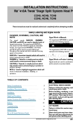 Day and Night CCH6 Installation Instructions Manual